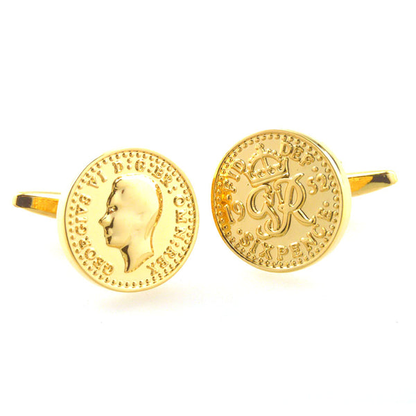 European & American Classical Plain Colour Metal Cufflinks