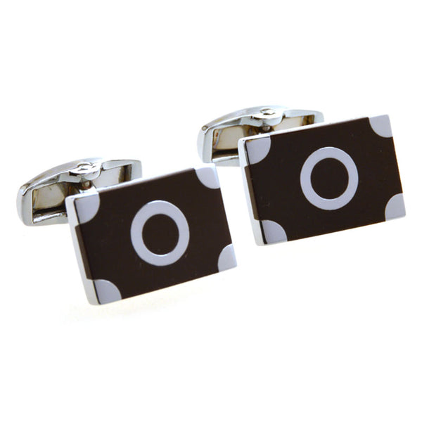 Enamel Dropping Glue Cufflinks