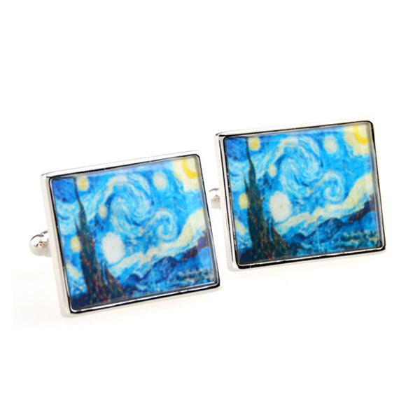 Enamel Dropping Glue Cufflinks