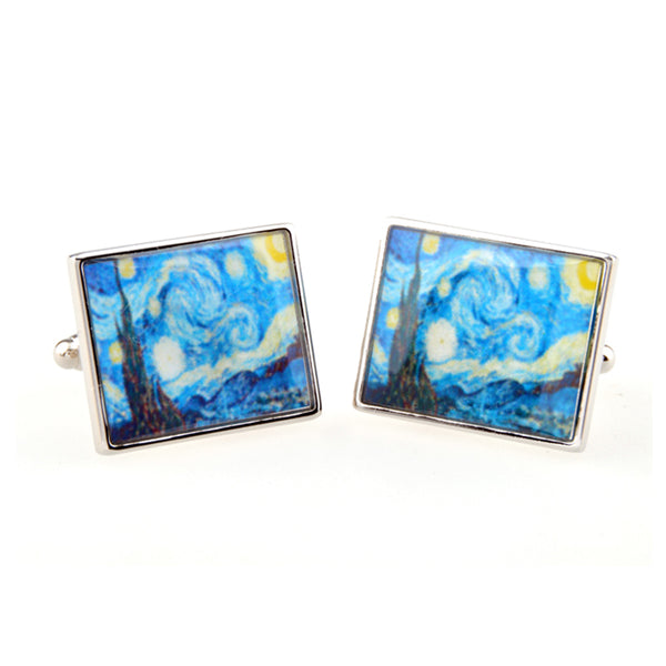 Enamel Dropping Glue Cufflinks