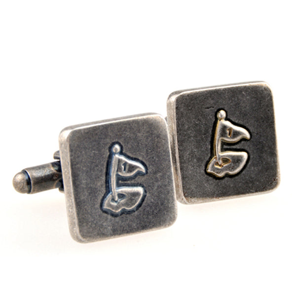 European & American Classical Plain Colour Metal Cufflinks