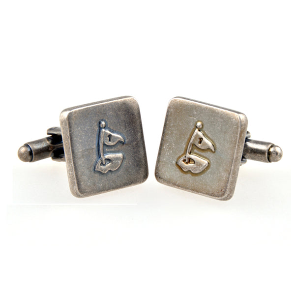 European & American Classical Plain Colour Metal Cufflinks