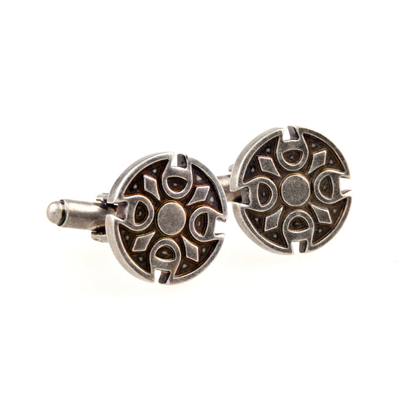 European & American Classical Plain Colour Metal Cufflinks