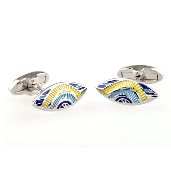 Enamel Dropping Glue Cufflinks