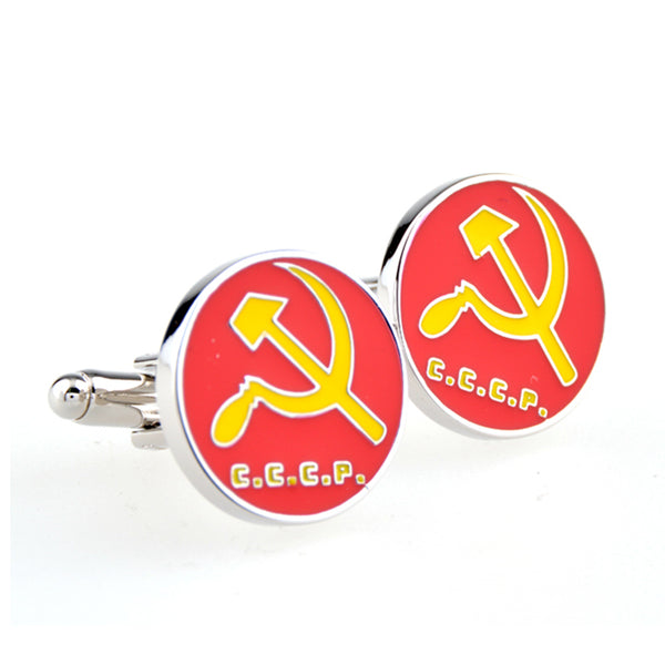 Enamel Dropping Glue Cufflinks