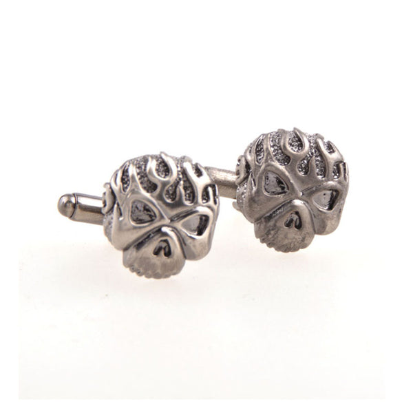 Interesting Skull Plain Colour Metal Cufflinks