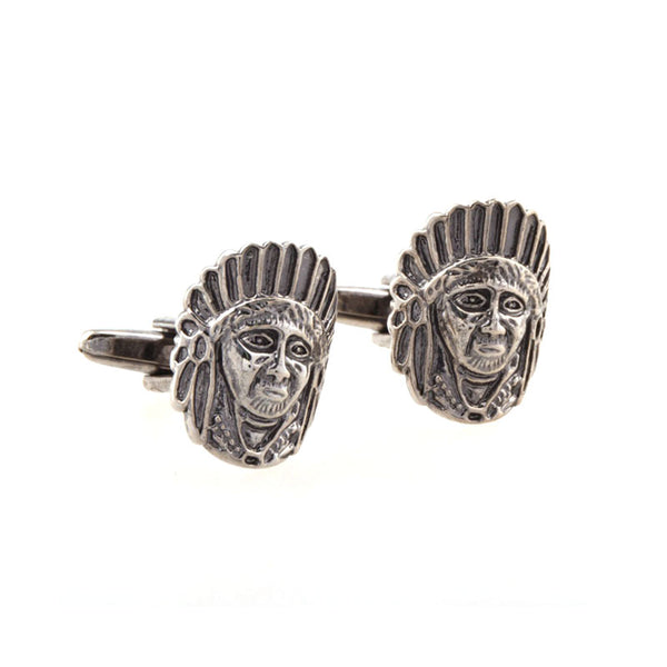 Interesting Skull Plain Colour Metal Cufflinks