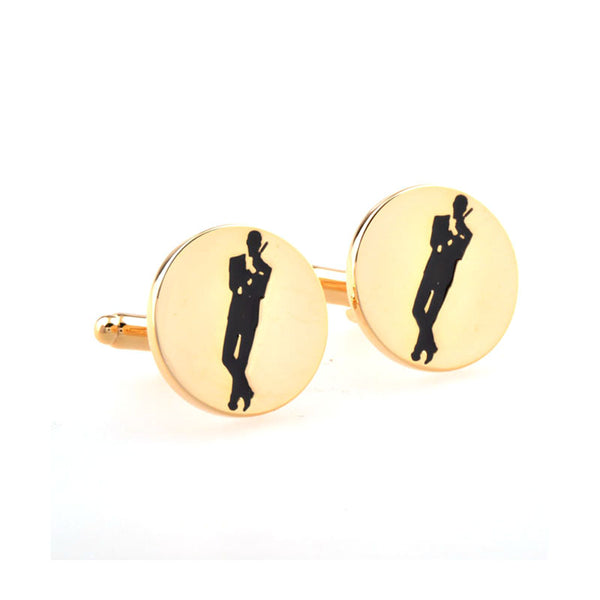 Interesting Skull Enamel Dropping Glue Cufflinks