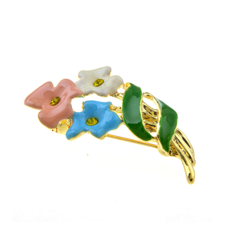 Animals Plants Enamel Dropping Glue Brooch