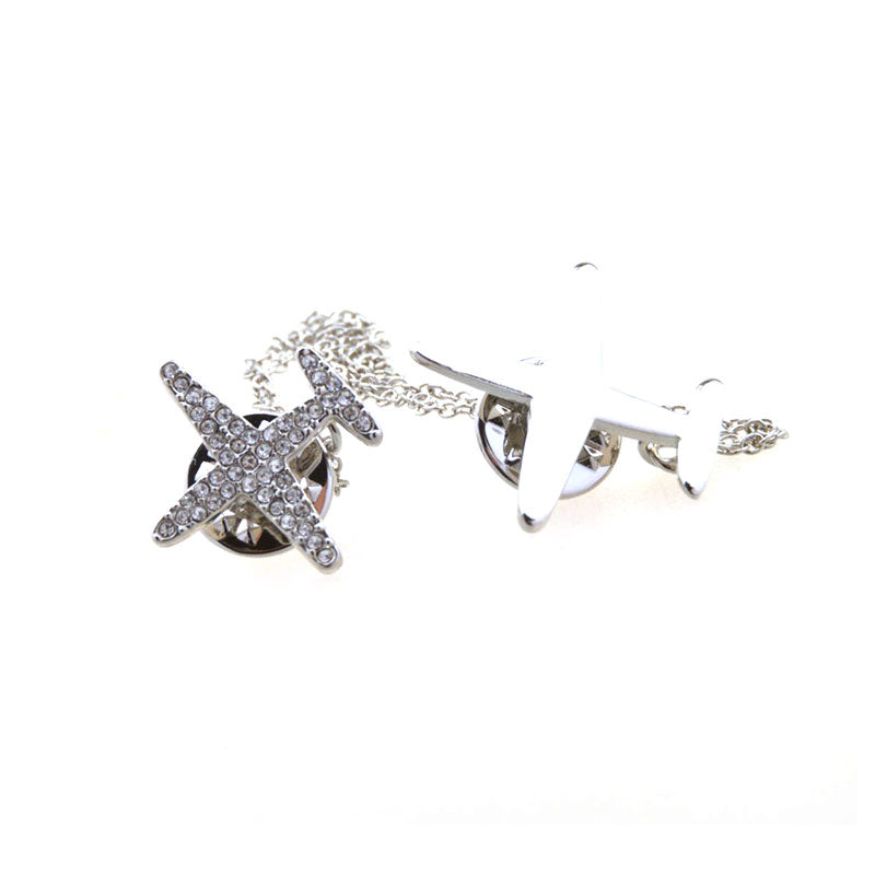 Military Tools Crystal Zircon Brooch