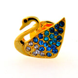 Animals Plants Crystal Zircon Brooch